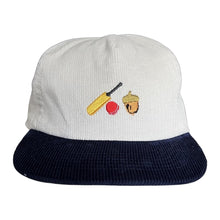 Load image into Gallery viewer, Cricket Nut - White &amp; Blue Two Tone Corduroy Hat - Dadi Cools
