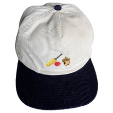 Load image into Gallery viewer, Cricket Nut - White &amp; Blue Two Tone Corduroy Hat - Dadi Cools
