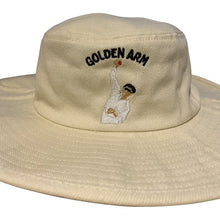 Load image into Gallery viewer, Golden Arm - Cream Floppy Cricket Hat - Dadi Cools
