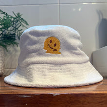 Load image into Gallery viewer, Melted Smiley Face - White Terry Bucket Hat - Dadi Cools
