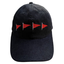 Load image into Gallery viewer, Red Flag - Black Corduroy Hat - Dadi Cools
