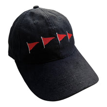 Load image into Gallery viewer, Red Flag - Black Corduroy Hat - Dadi Cools
