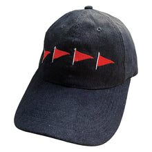 Load image into Gallery viewer, Red Flag - Black Corduroy Hat - Dadi Cools
